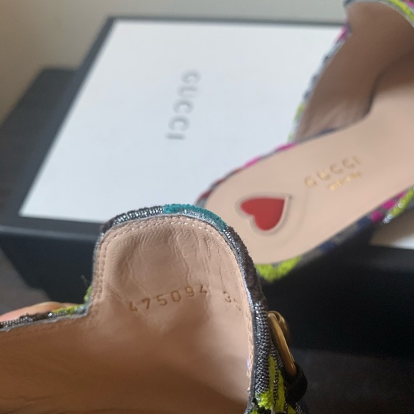 Gucci Princetown velvet G lurex loafers GG Logo Multicolor size 35 

. - Picture 4 of 7